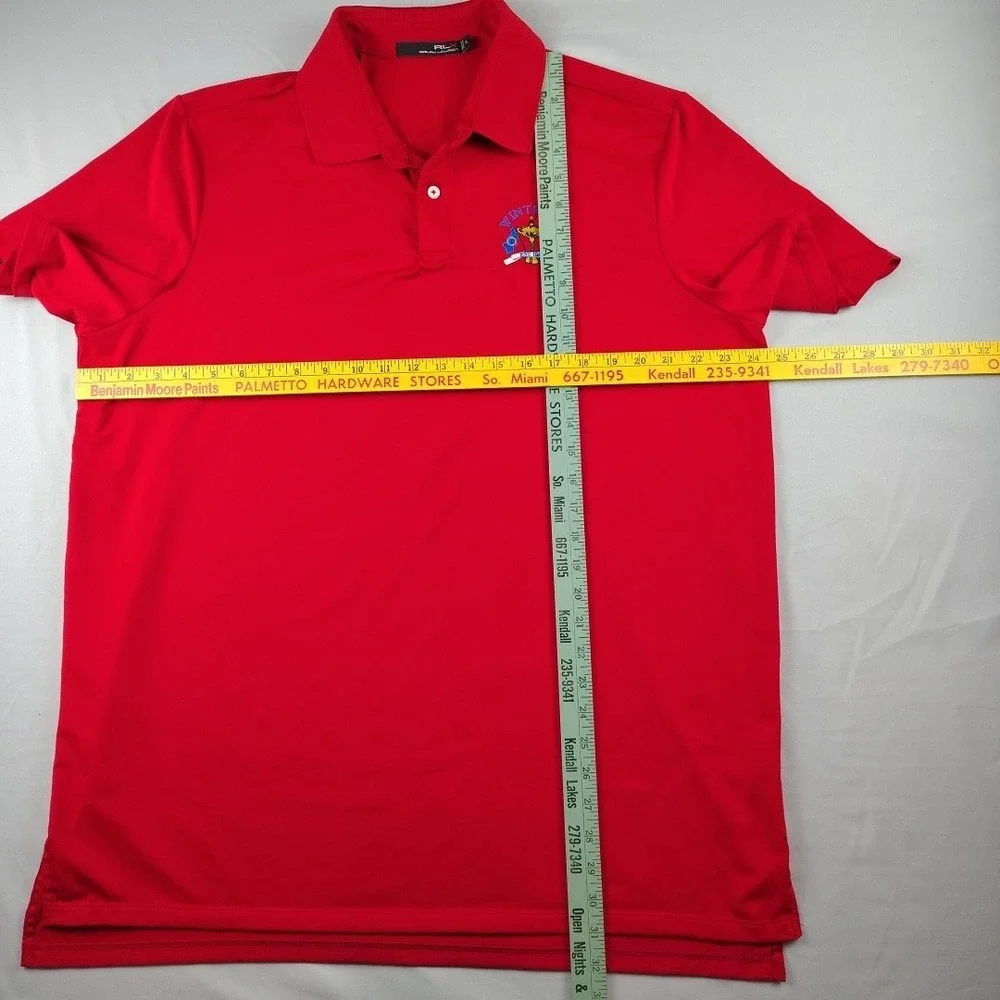 Ralph Lauren RLX Polo Shirt Mens XL Winthrop Embroidered Golf Red S/S EUC